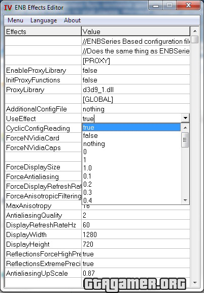 Effects editor. Disable input on ENB Editor 1.0. ANTIALIASINGQUALITY что это.
